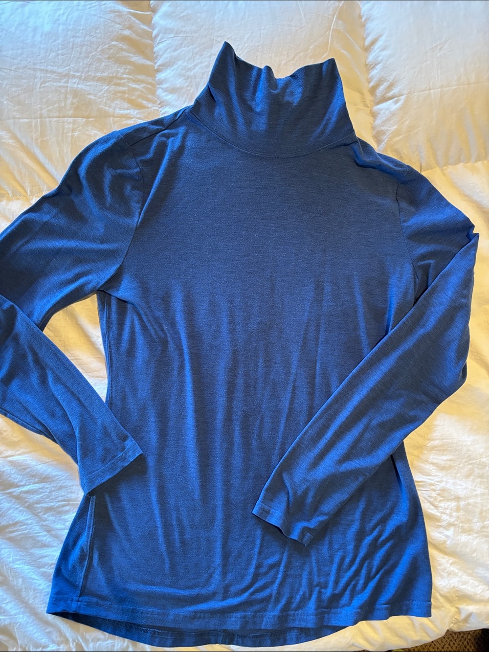 Duluth Trading Co Blue Women's Wool Blend Long-Sleeve Turtleneck
